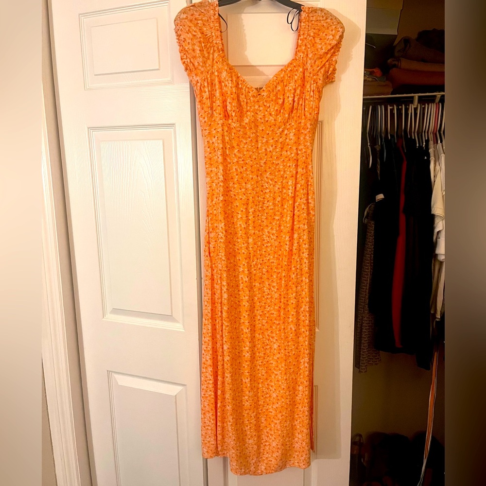 H&M orange summer dress